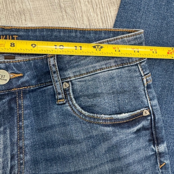 kUT From The Kloth High Rise Crop Straight Leg Blue Jeans Sz 6 - Picture 10 of 16